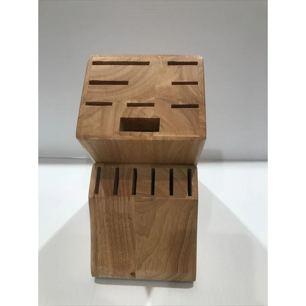 Chicago Cutlery Wooden Knife Block 14 Slot Kitchen Chef Steak Paring Serrated